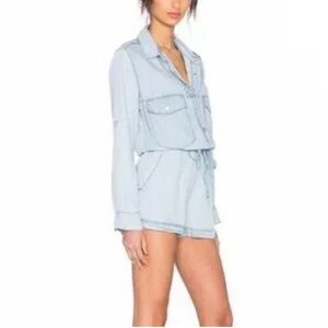 Sanctuary Light Wash Denim Romper size small
